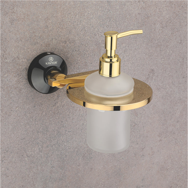 LIQUID DISPENCER KBA 10211 2 TONE PVD GOLD & BLACK FINISH by Kavyor