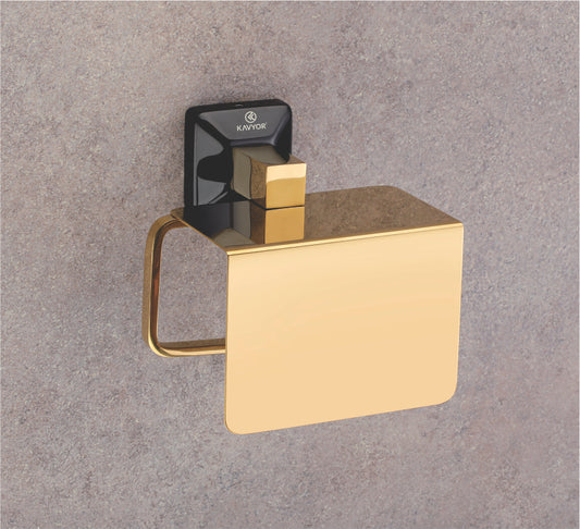 TISSUE PAPER HOLDER KBA 60712 2 TONE PVD GOLD & BLACK FINISH