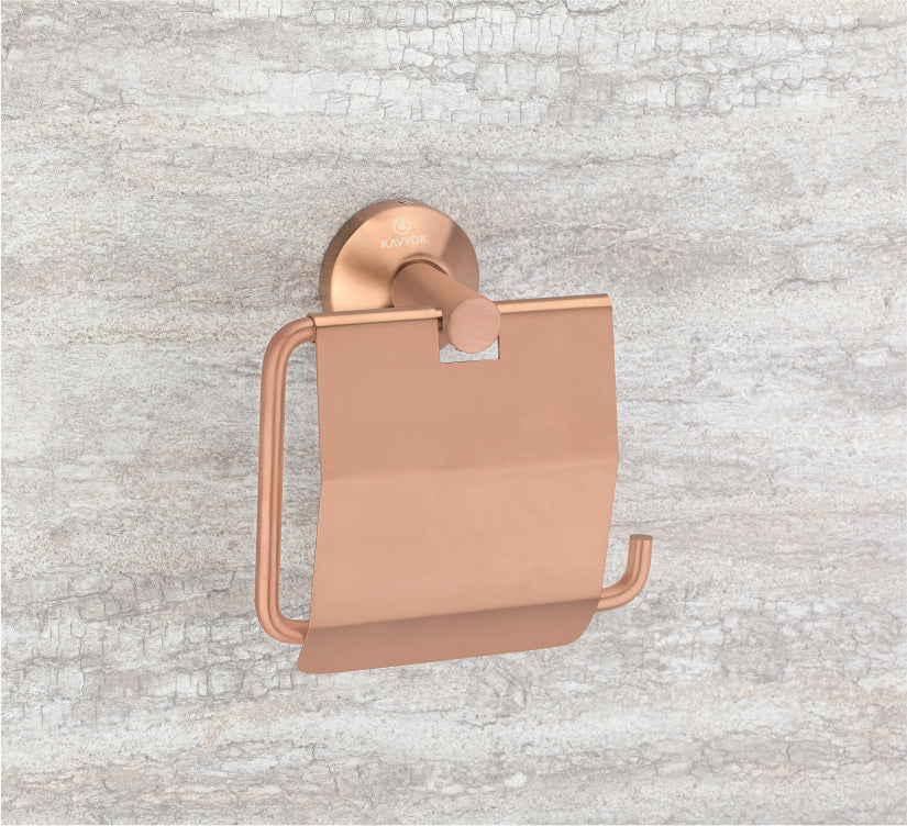 TISSUE PAPER HOLDER KBA 60812 PVD ROSE GOLD SATIN FINISH