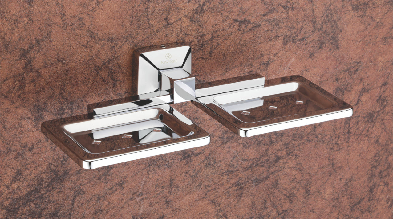 DOUBLE SOAP DISH 10108 CHROME FINISH