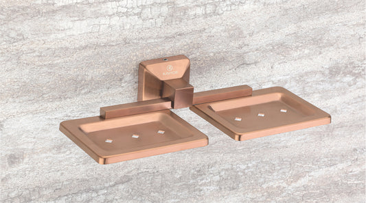 DOUBLE SOAP DISH KBA 10108 PVD  ROSE GOLD SATIN FINISH