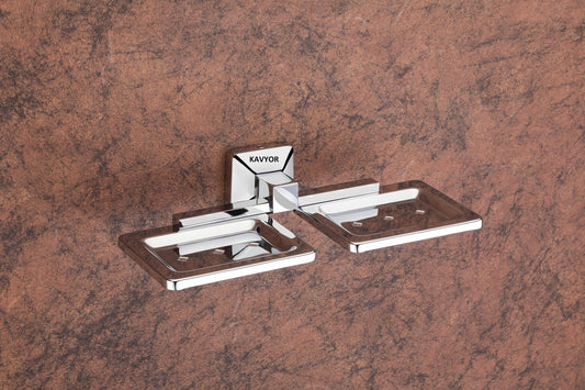 DOUBLE SOAP DISH 10108 CHROME FINISH